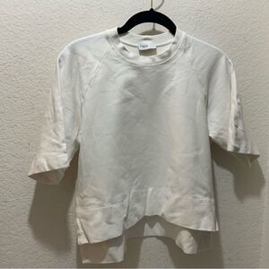 Rosetta Getty white cropped-sleeve crew-neck T-shirt